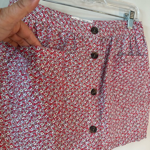 Jack Wills Ditzy Floral Cotton Button Up Patch Pockets Mini Skirt, Size 4 - Picture 3 of 9